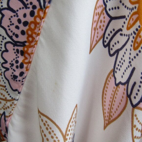 Free People Run Free Tunic Blouse Top Ivory Womens Size L Floral Boho Festival - Picture 14 of 14